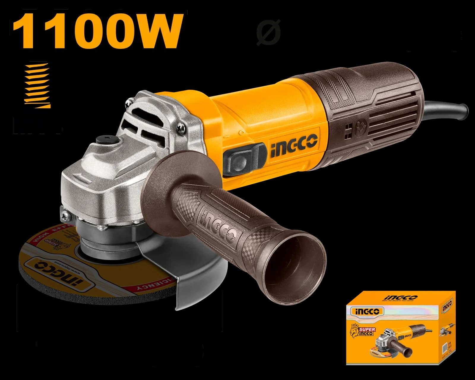 УШМ AG110028 1100Вт, 125мм INGCO