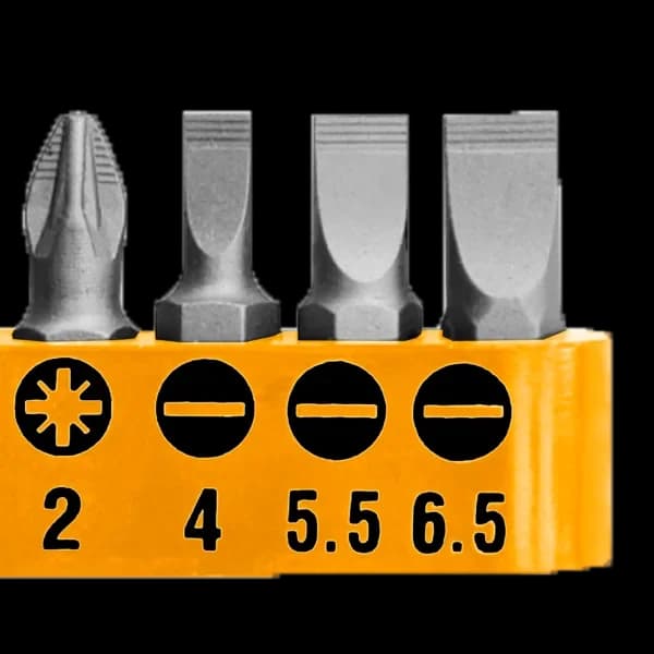 Набор бит с держателем 9 шт AKSD0071 INGCO, блистер INDUSTRIAL