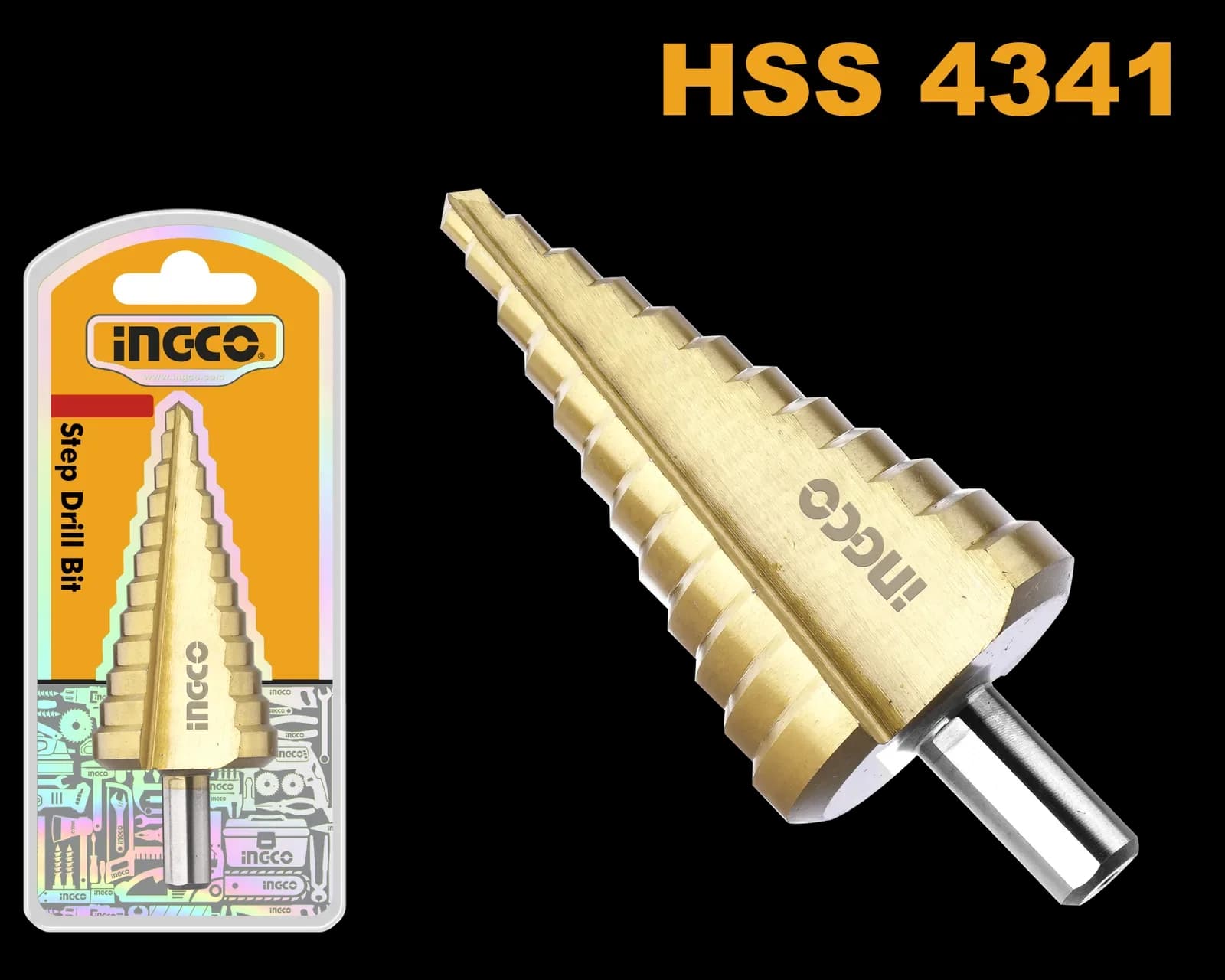 Сверло ступенчатое AKSDS63803 6-38мм INGCO, блистер INDUSTRIAL
