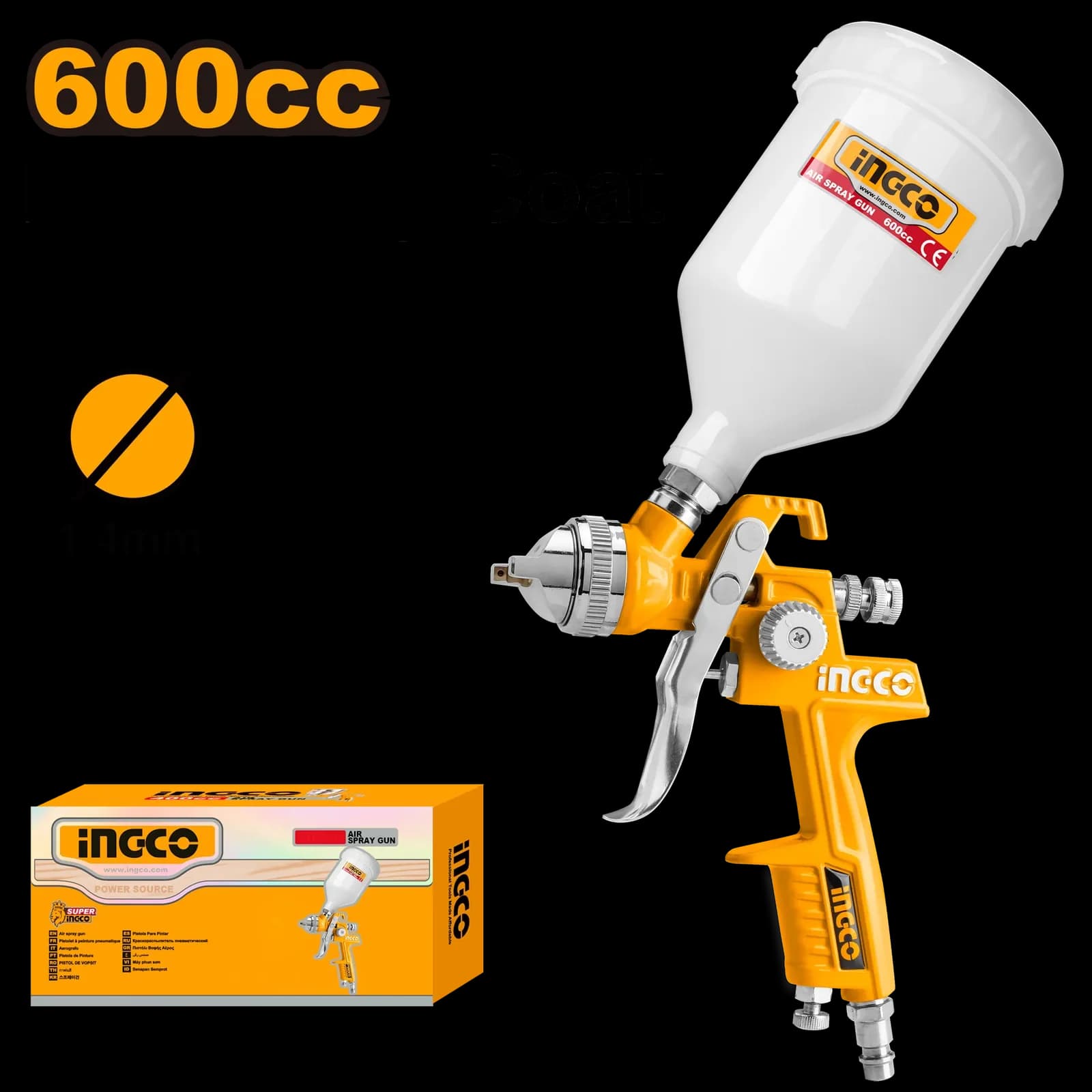 Краскопульт пневматический ASG1061 INGCO, коробка SUPER