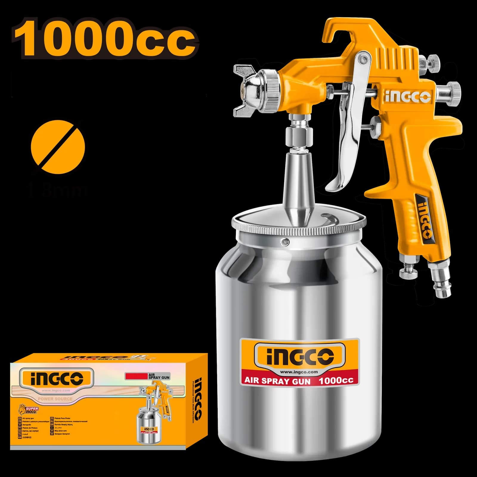 Краскопульт пневматический ASG3105 INGCO, коробка SUPER