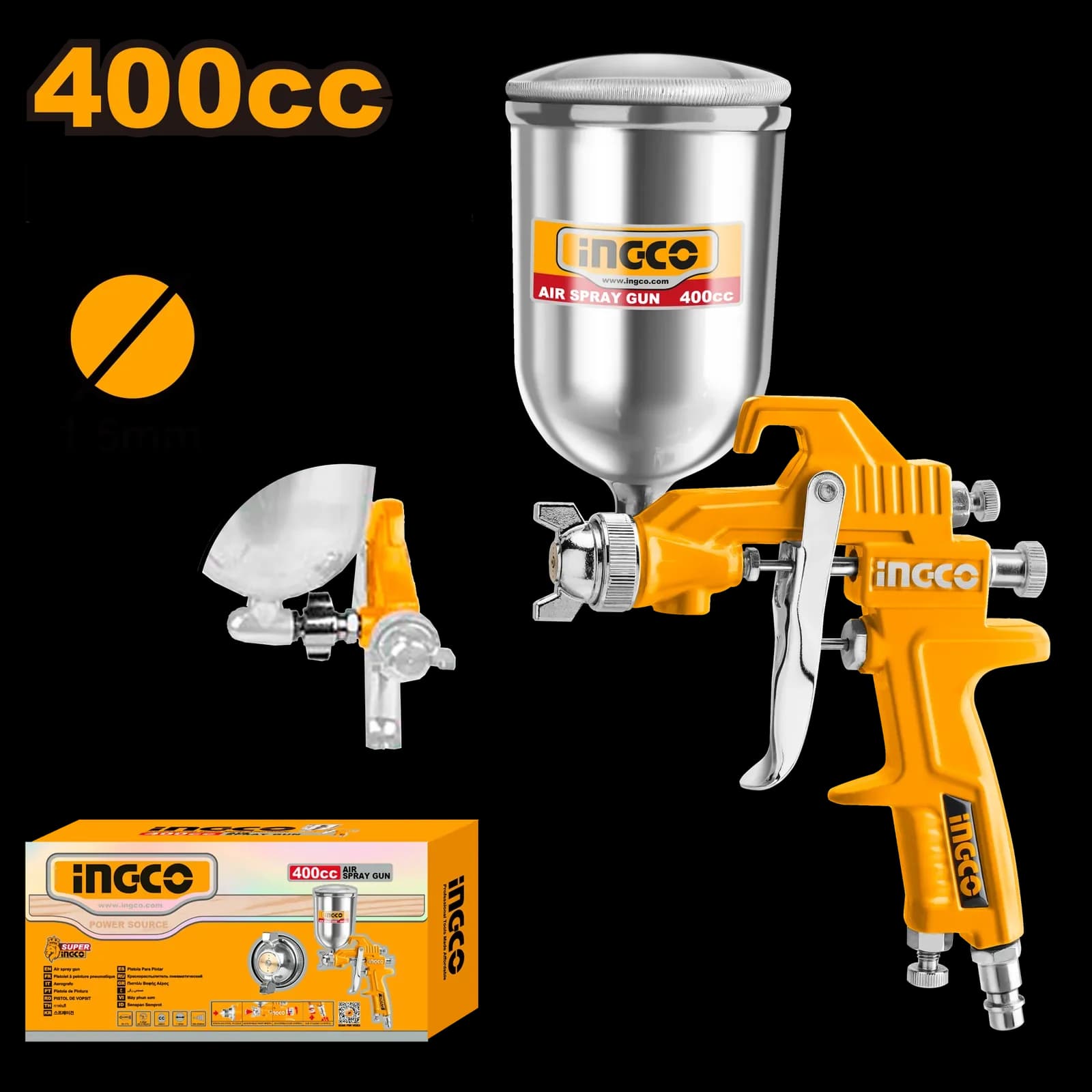 Краскопульт пневматический ASG4042 INGCO, коробка SUPER