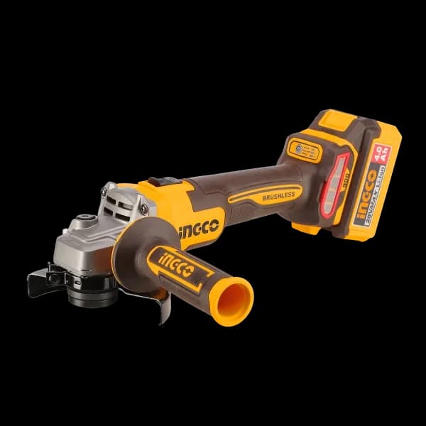 УШМ CAGLI261521 115мм, 900W, акк, б/щ , P20S(20В) INGCO, 1хАКБ 4Ач и ЗУ 2А, коробка INDUSTRIAL