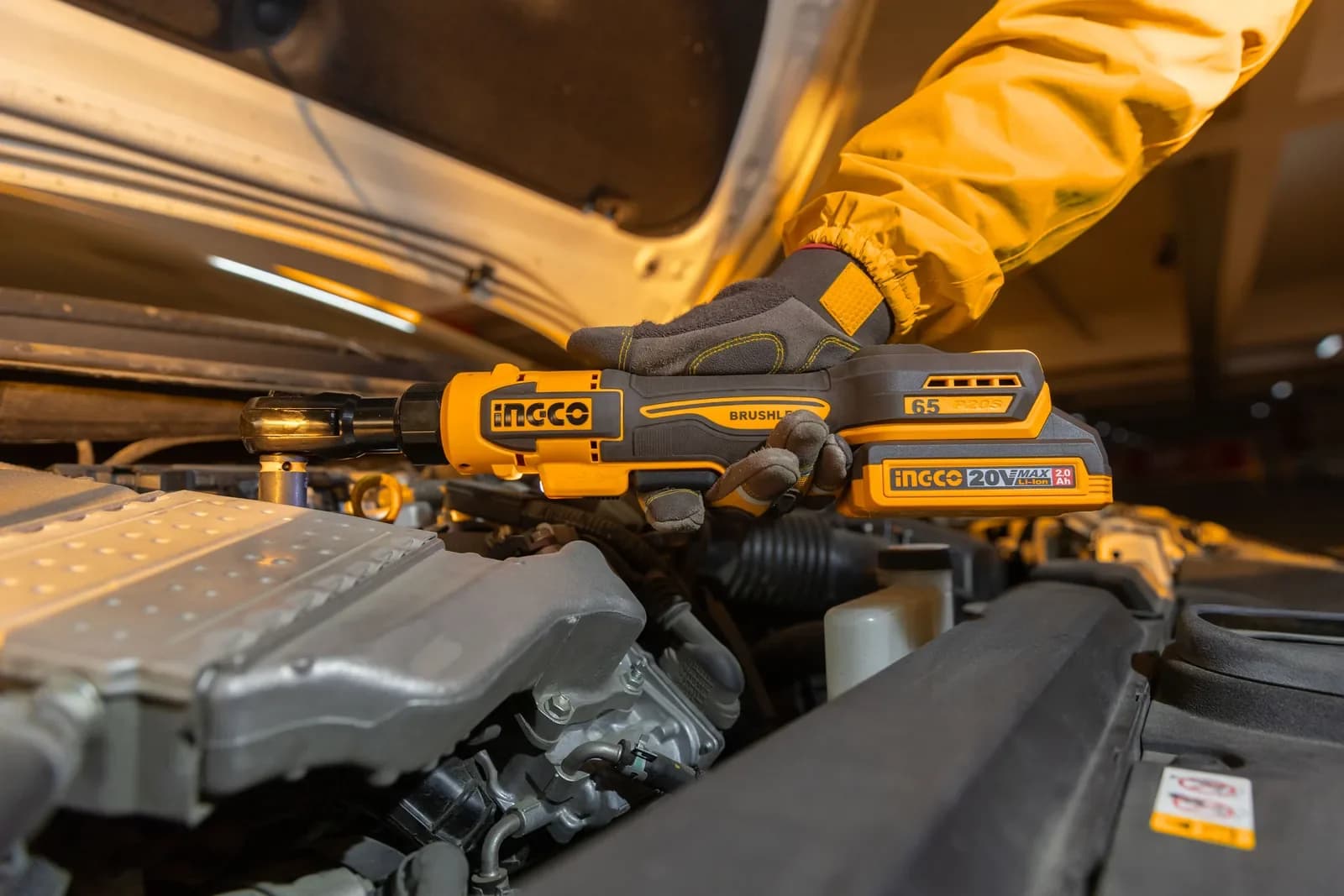 Трещётка CDRLI206521 65Нм, Акк, P20S(20В) INGCO, без АКБ и ЗУ, коробка INDUSTRIAL