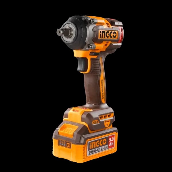 Гайковерт CIWLI2055 550Нм, Акк, Б/щ, P20S(20В) INGCO, 2хАКБ 4Ач, коробка INDUSTRIAL