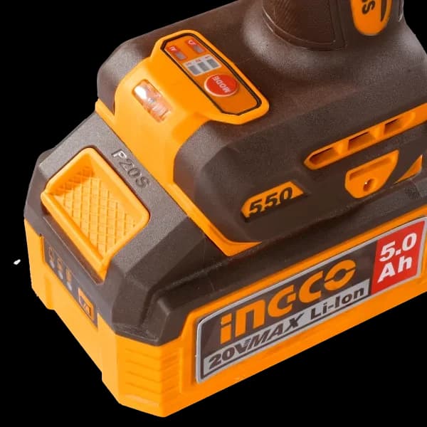 Гайковерт CIWLI20551 550Нм, Акк, Б/щ, P20S(20В) INGCO, без АКБ и ЗУ, коробка INDUSTRIAL