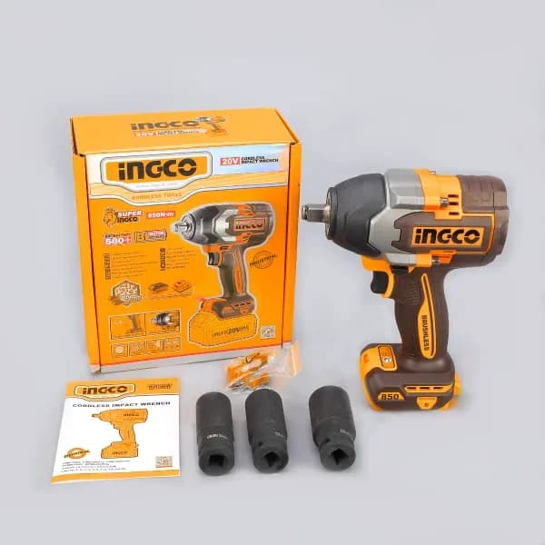 Гайковерт CIWLI20851 850Нм, Акк, Б/щ, P20S(20В) INGCO, без АКБ и ЗУ