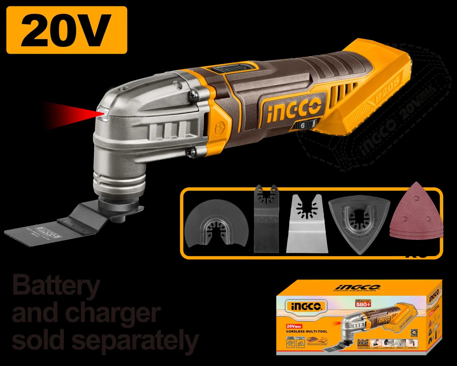 МФИ (реноватор) CMLI2022, акк., P20S(20В) INGCO, без АКБ и ЗУ