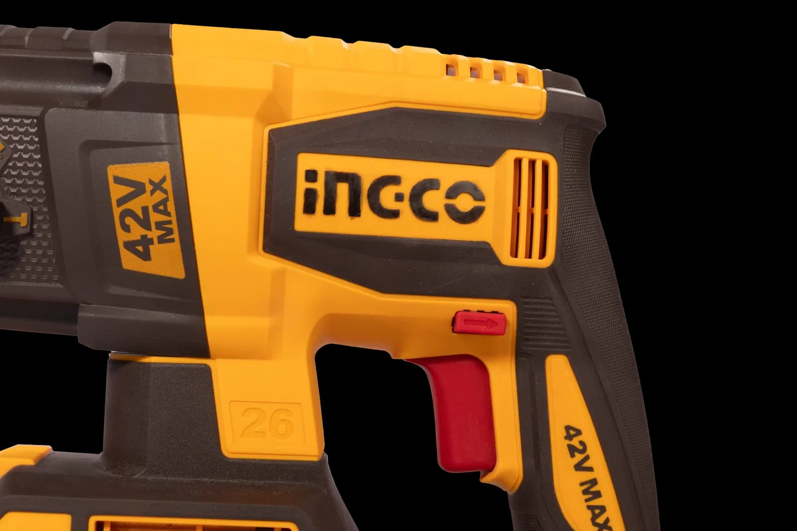 Перфоратор CRHLI422682 SDS+, 2,5Дж, акк, б/щ, P42M(42В) INGCO, 2хАКБ 2Ач и ЗУ 2А