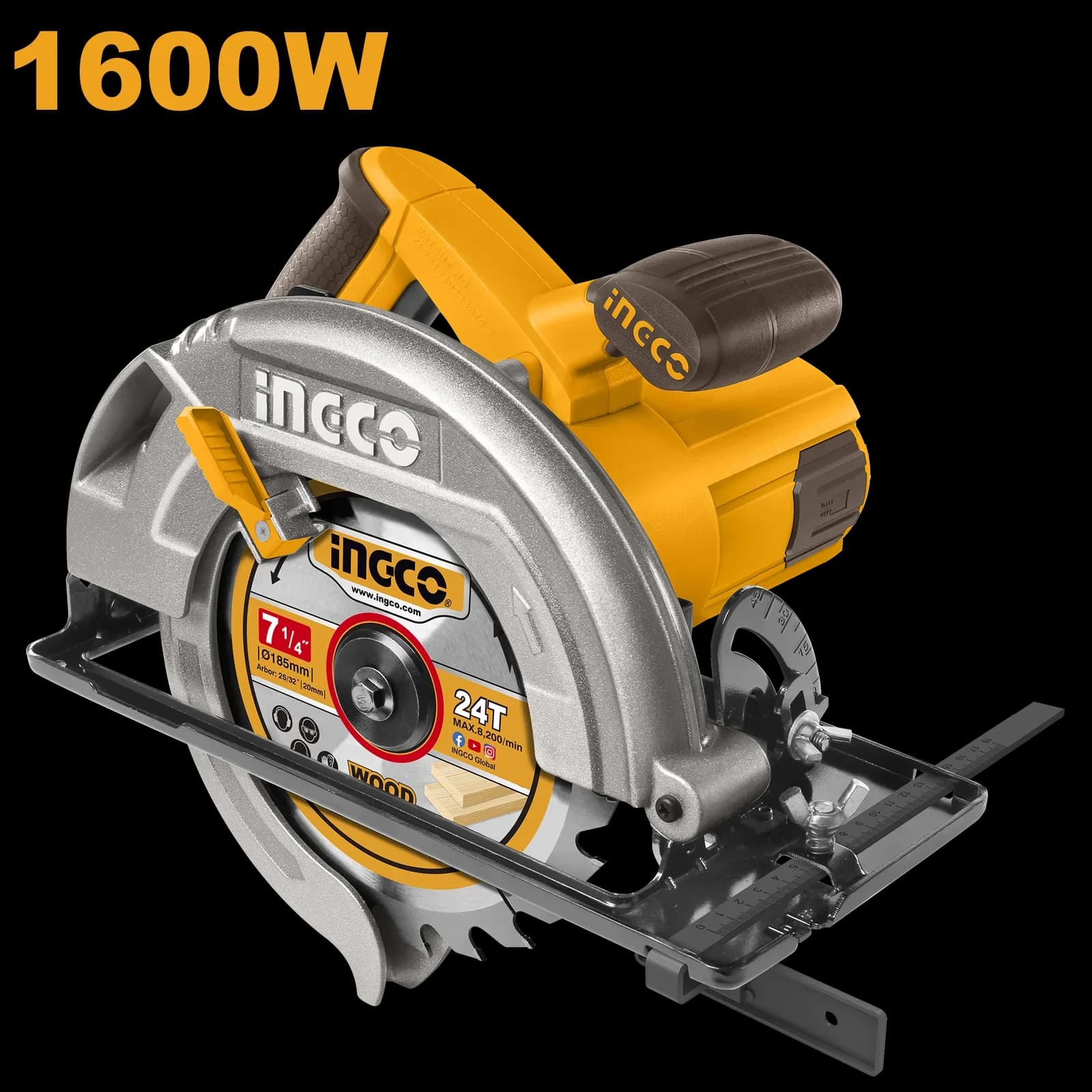 Пила дисковая CS18568 185мм, INGCO