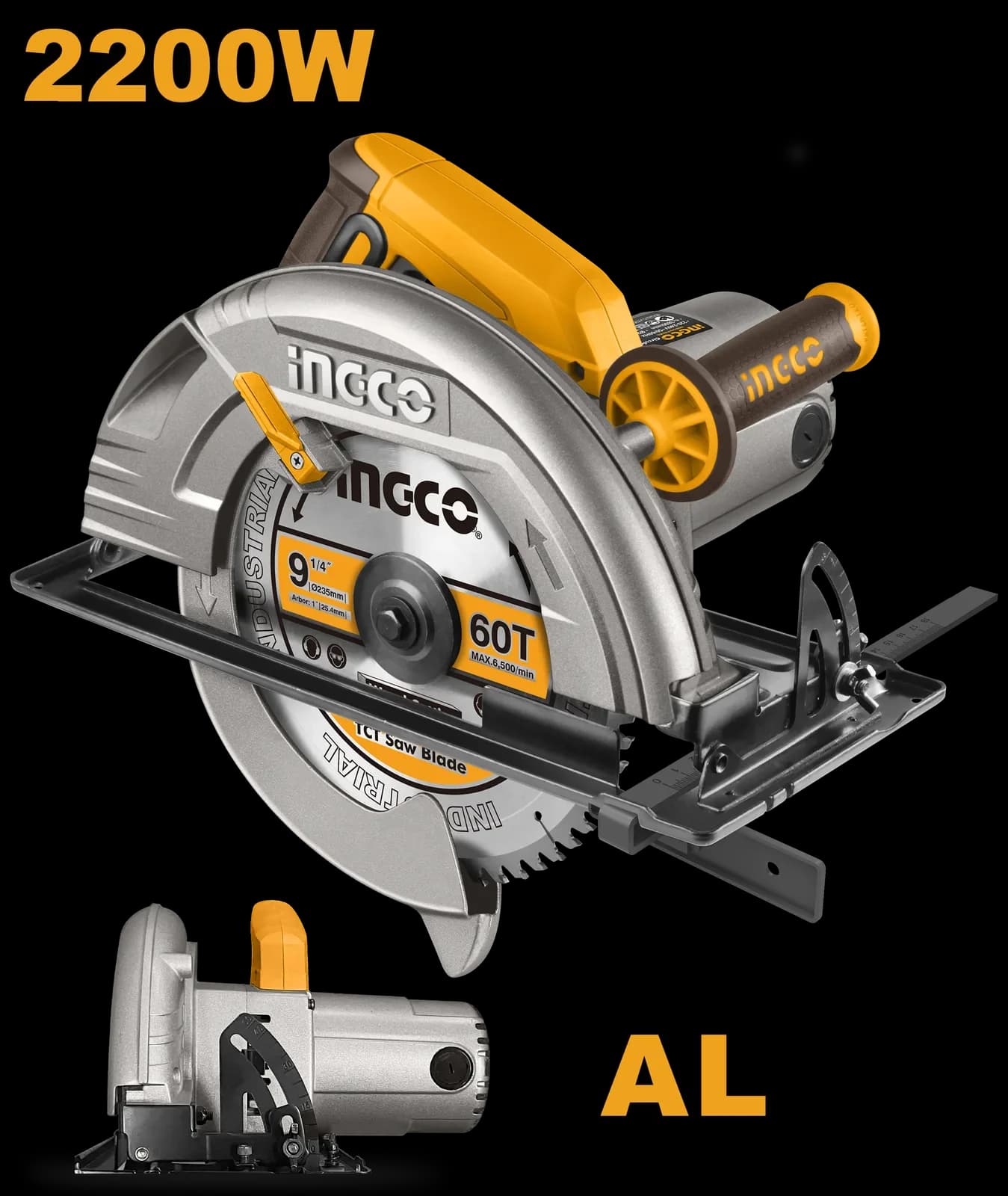 Пила дисковая CS2358 235мм, INGCO
