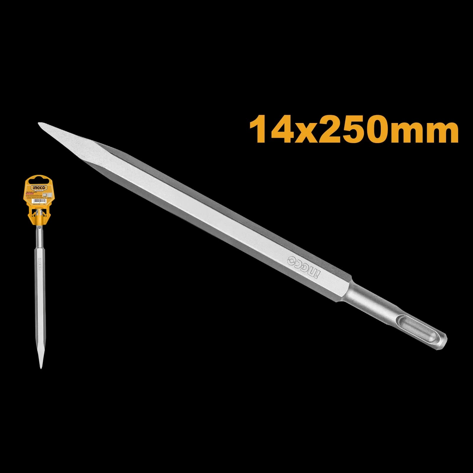 Зубило пикообразное DBC0112501 SDS plus 14х250мм INGCO INDUSTRIAL