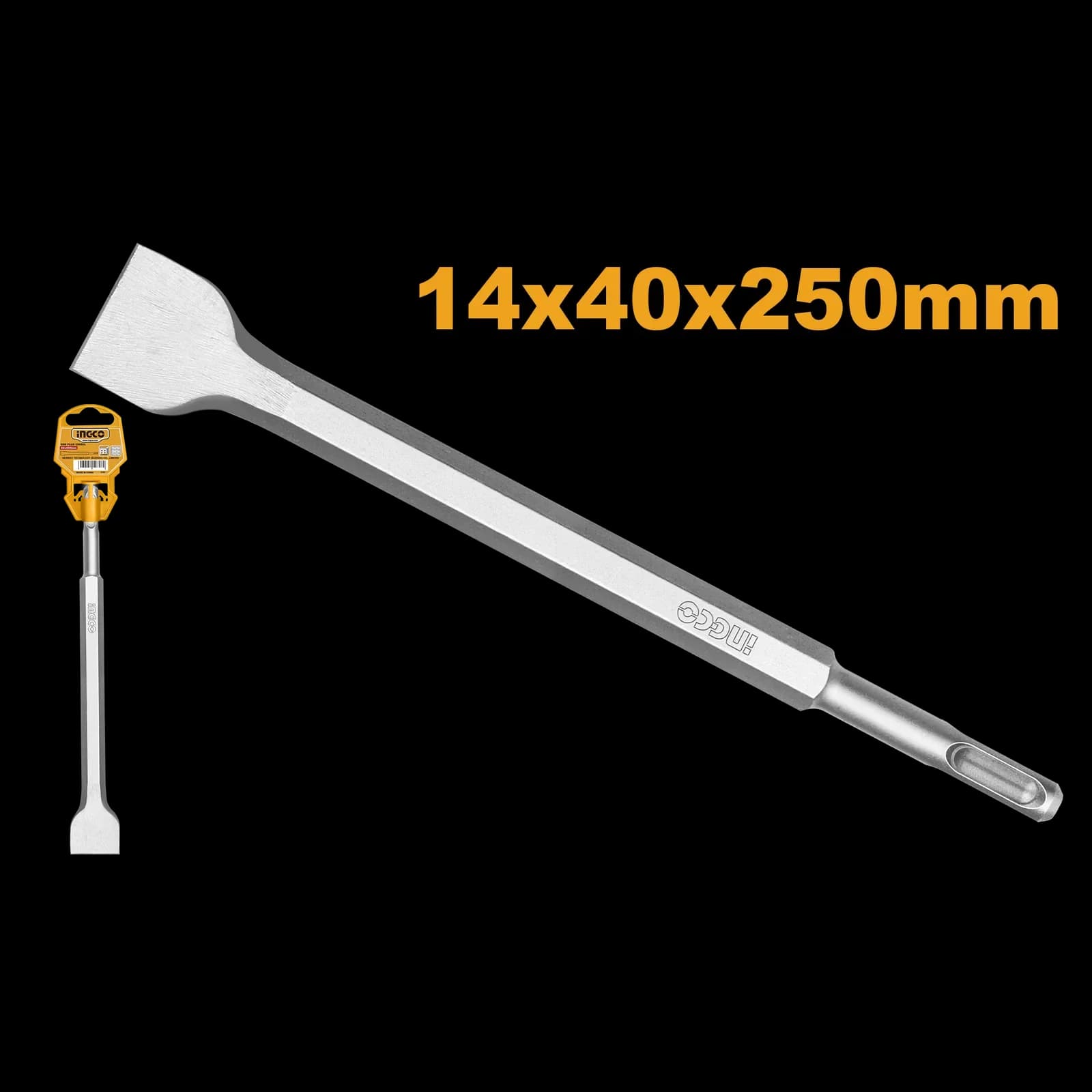Зубило плоское DBC0122502 SDS plus 14х40х250 мм INGCO INDUSTRIAL