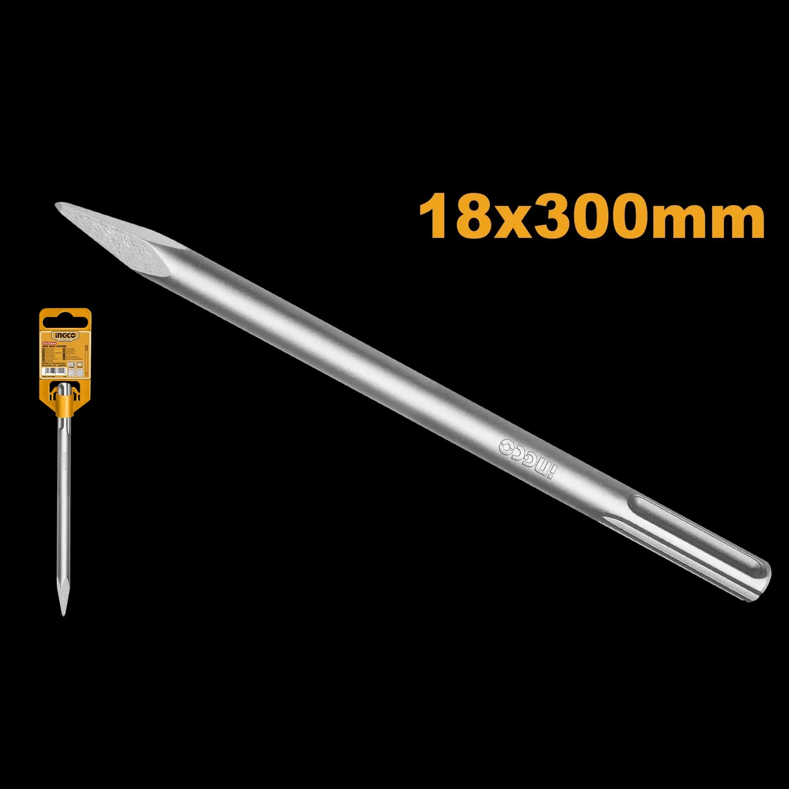 Зубило пикообразное DBC0212801 SDS max 18х300мм INGCO INDUSTRIAL
