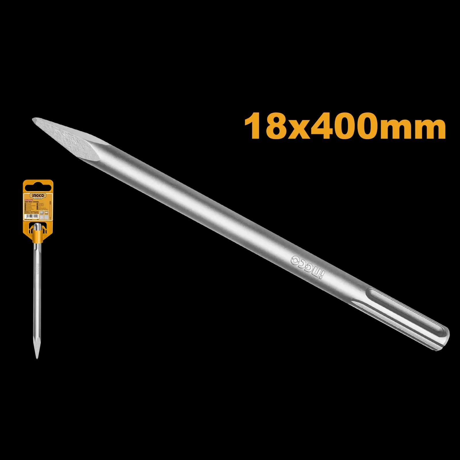 Зубило пикообразное DBC0214001 SDS max 18х400мм INGCO INDUSTRIAL