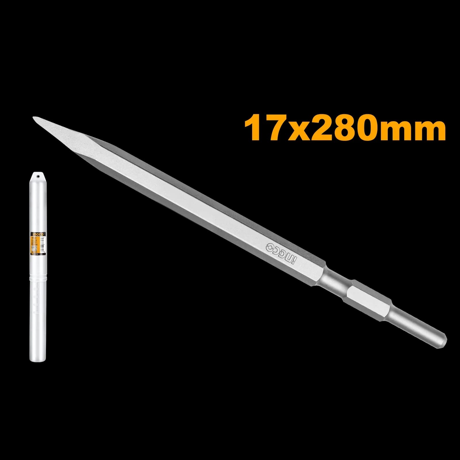 Зубило пикообразное DBC0512801 Hex 17х280мм INGCO INDUSTRIAL