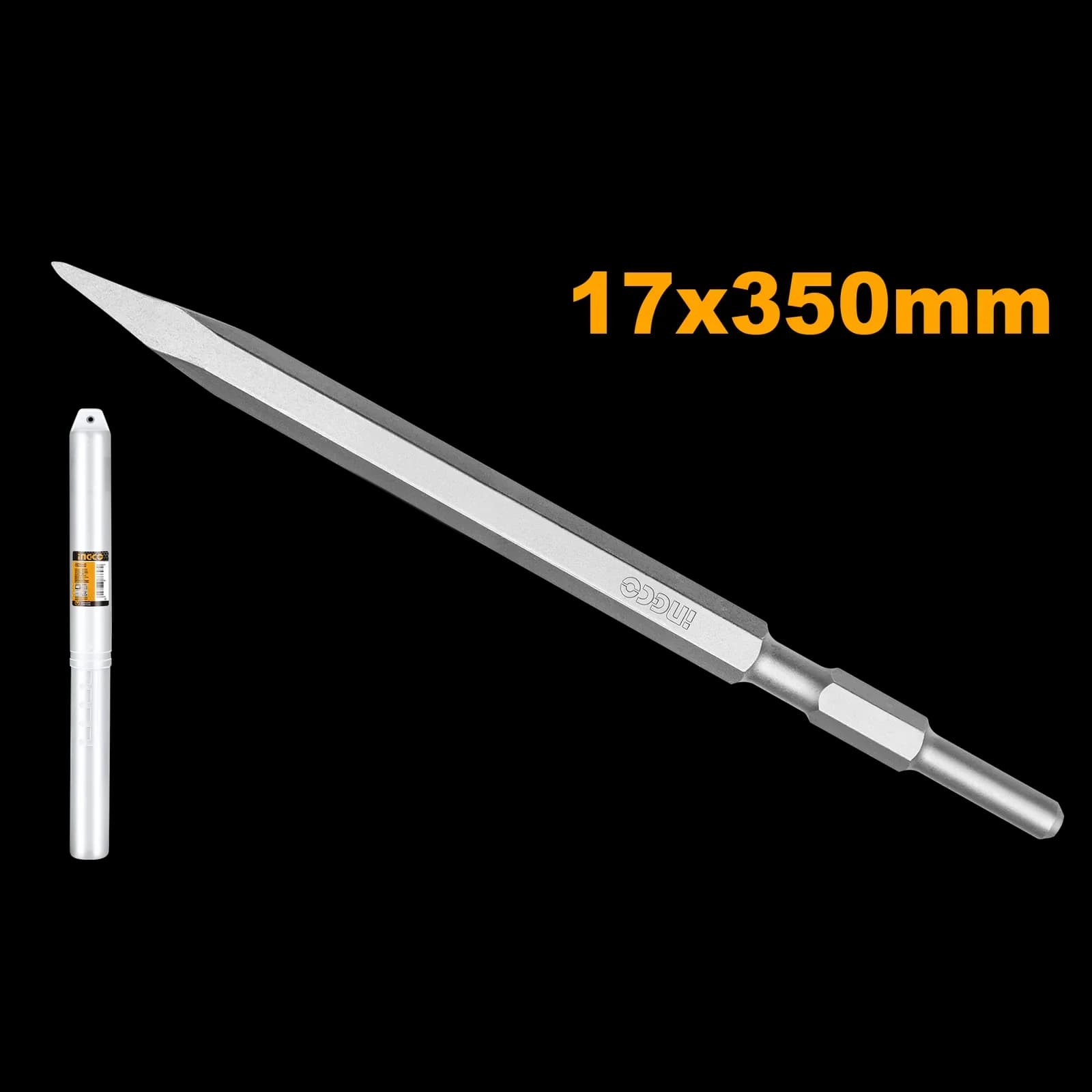 Зубило пикообразное DBC0513501 Hex 17х350мм INGCO INDUSTRIAL