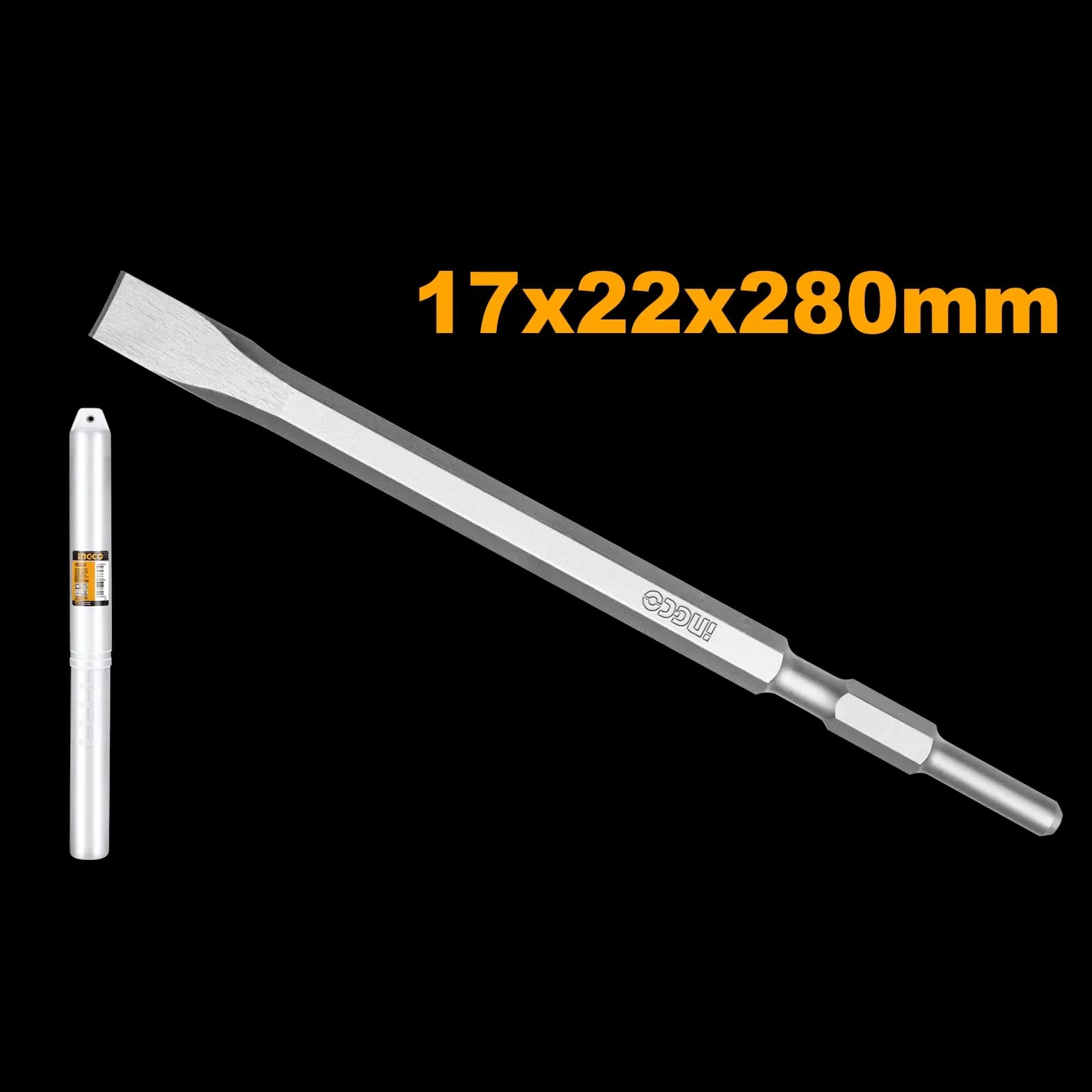 Зубило плоское DBC0522801 Hex 17х22х280мм INGCO