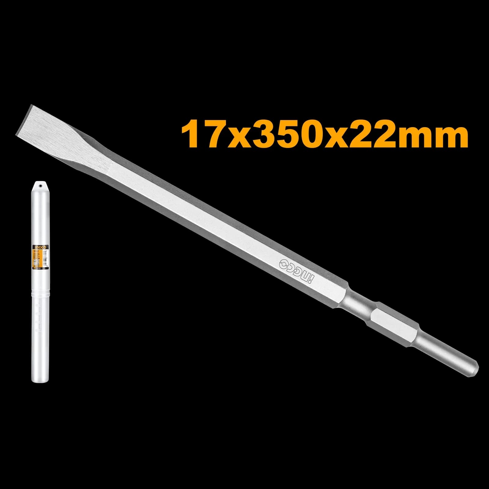 Зубило плоское DBC0523501 Hex 17х22х350мм INGCO INDUSTRIAL