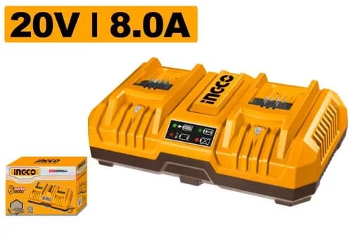 Зарядное устройство FCLI2082, 4А+4А, P20S, INGCO, коробка INDUSTRIAL