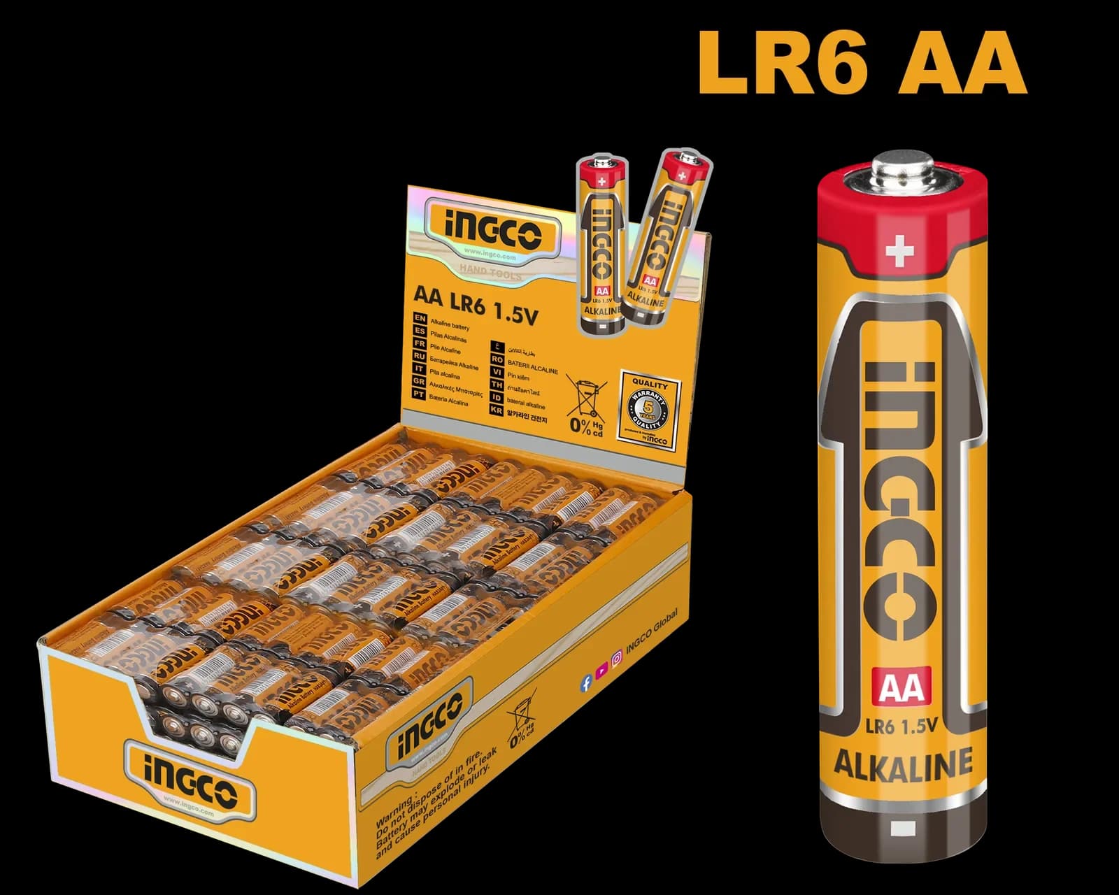 Батарейка алкалиновая HAB2A01 INGCO SUPER