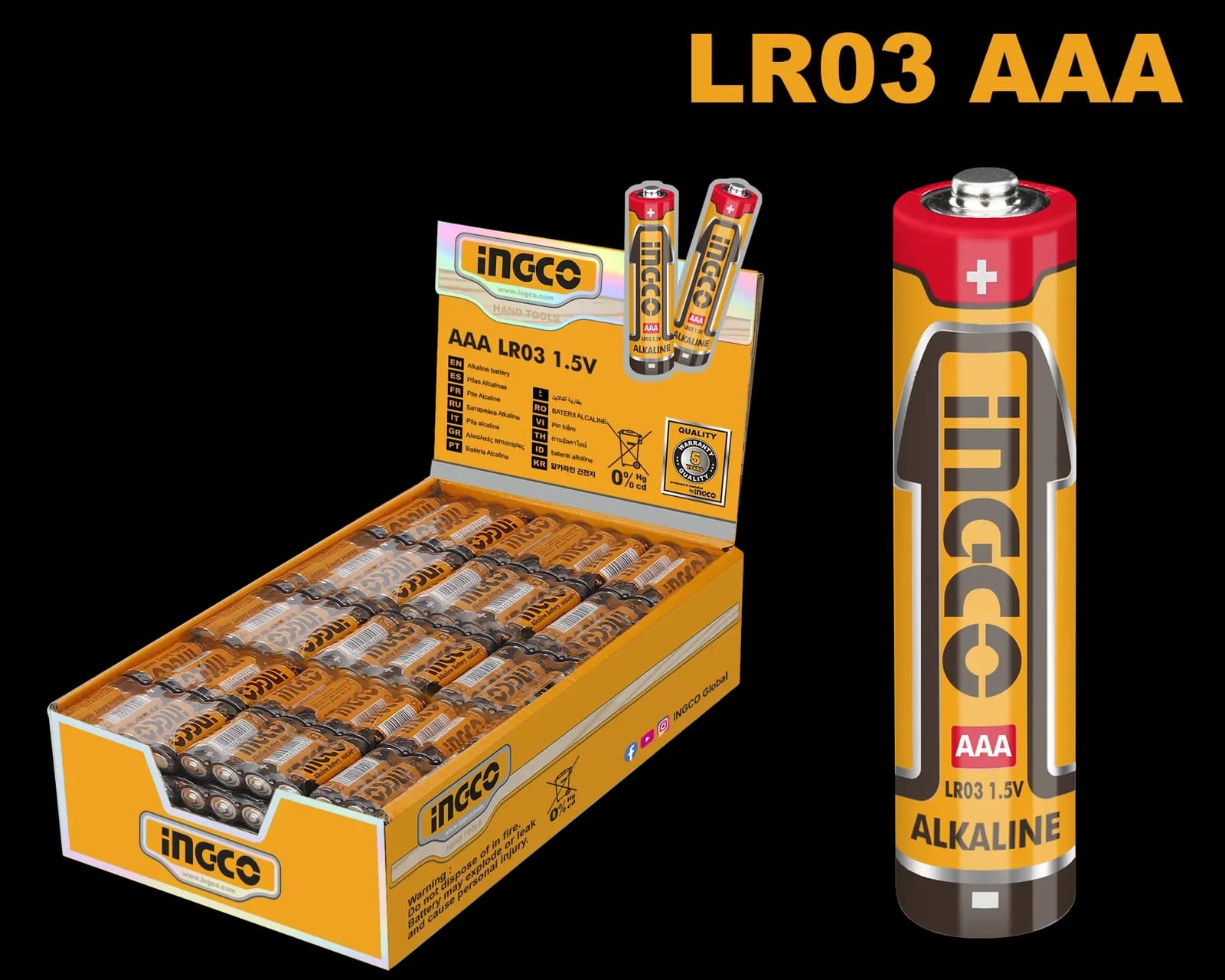 Батарейка алкалиновая HAB3A01 INGCO SUPER