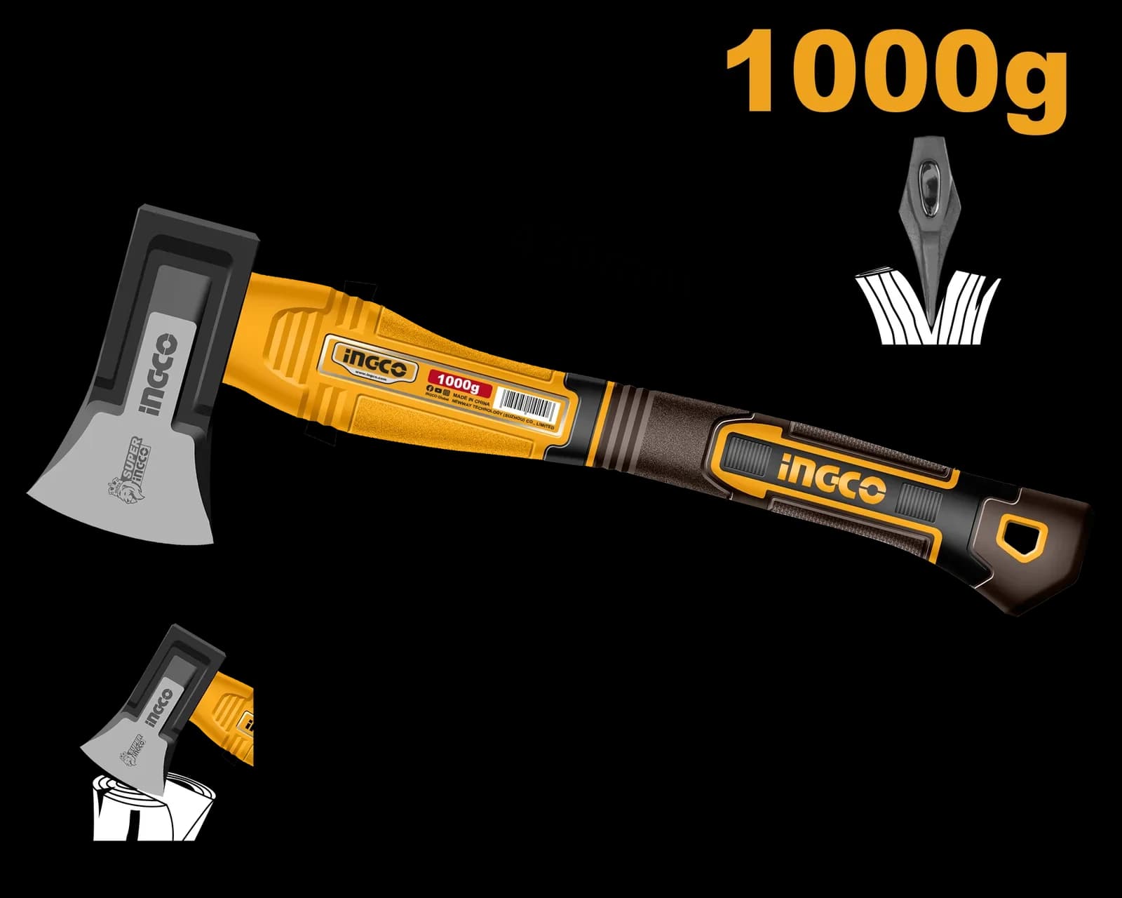 Топор-колун HAX0811000F INGCO INDUSTRIAL