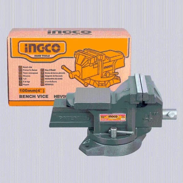 Тиски слесарные HBV084 INGCO, коробка INDUSTRIAL