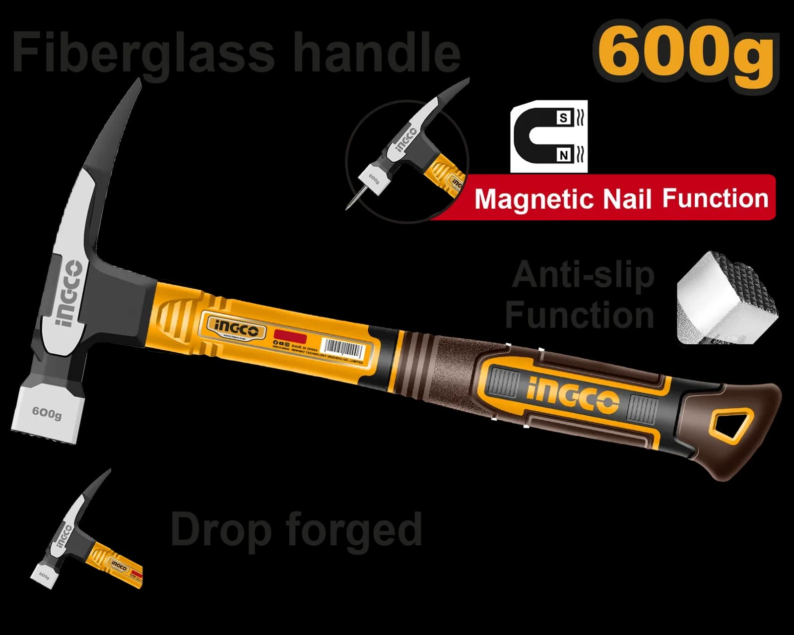 Молоток кровельщика HCH81060 INGCO INDUSTRIAL