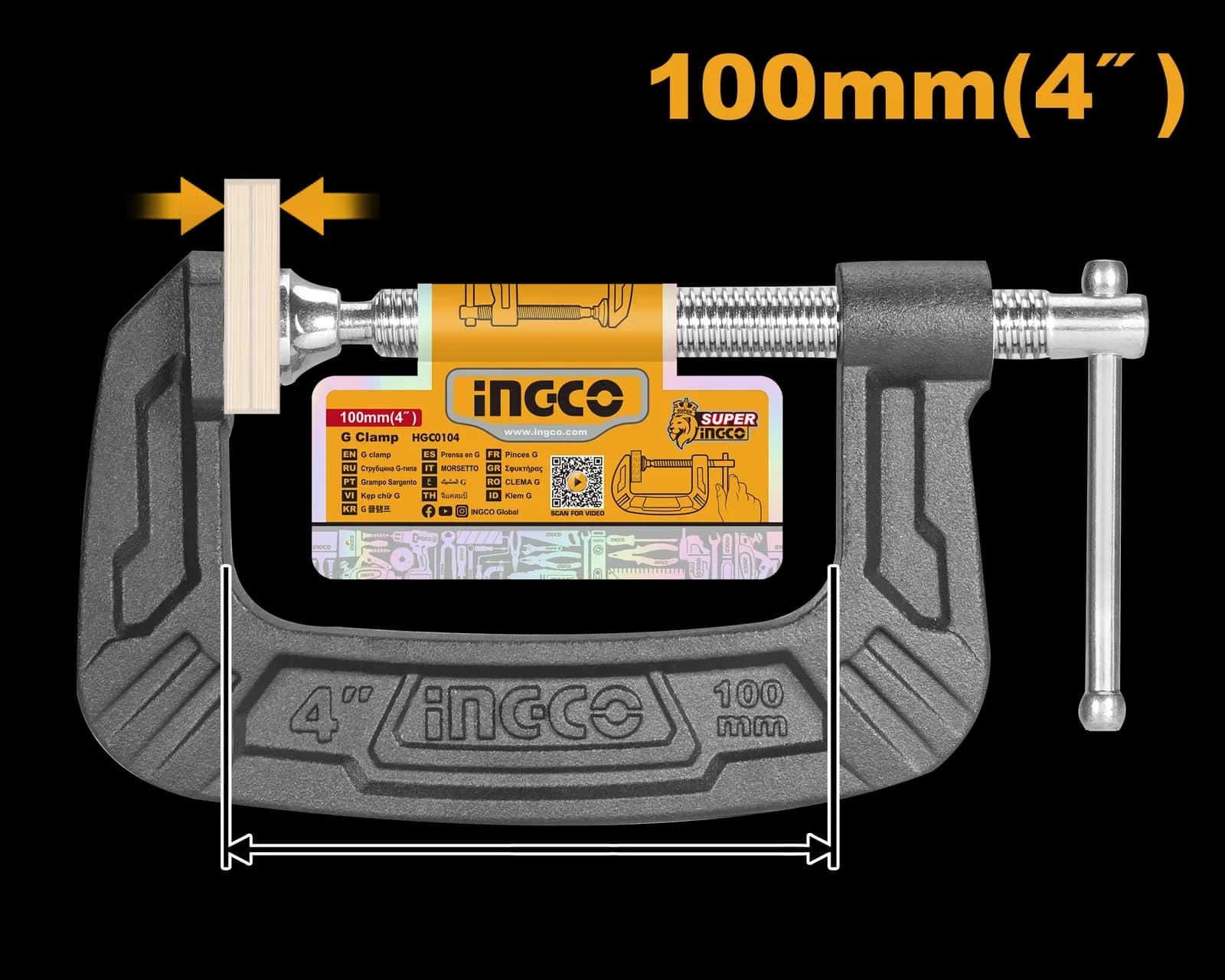 Струбцина G-образная HGC0104 INGCO INDUSTRIAL