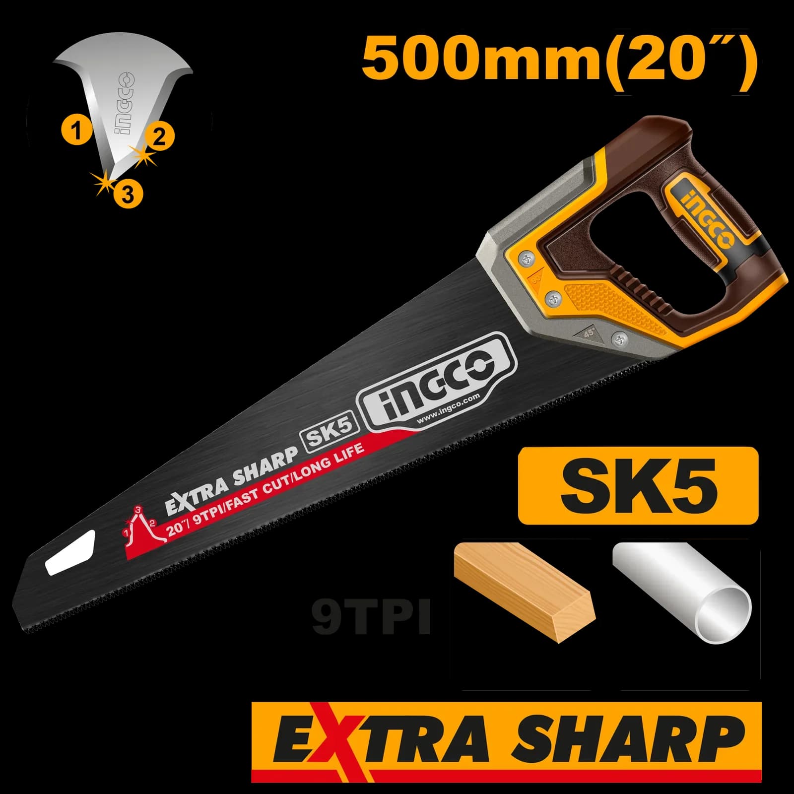 Ножовка по дереву HHAS68500 INGCO INDUSTRIAL