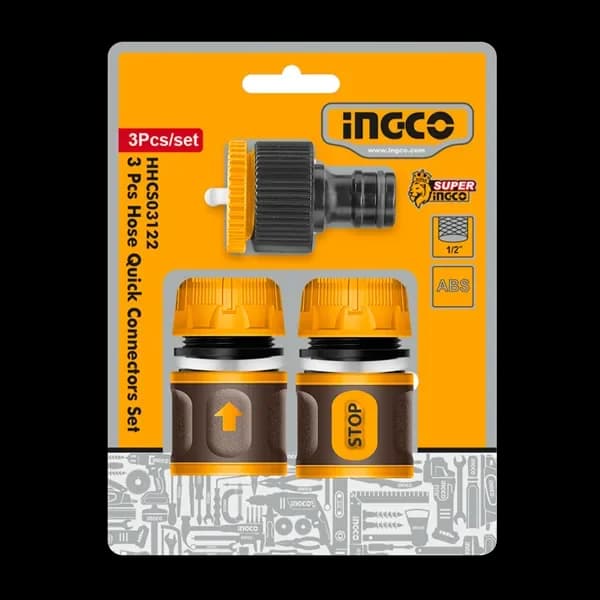 Набор соединителей для шлангов HHCS03122 3шт INGCO INDUSTRIAL