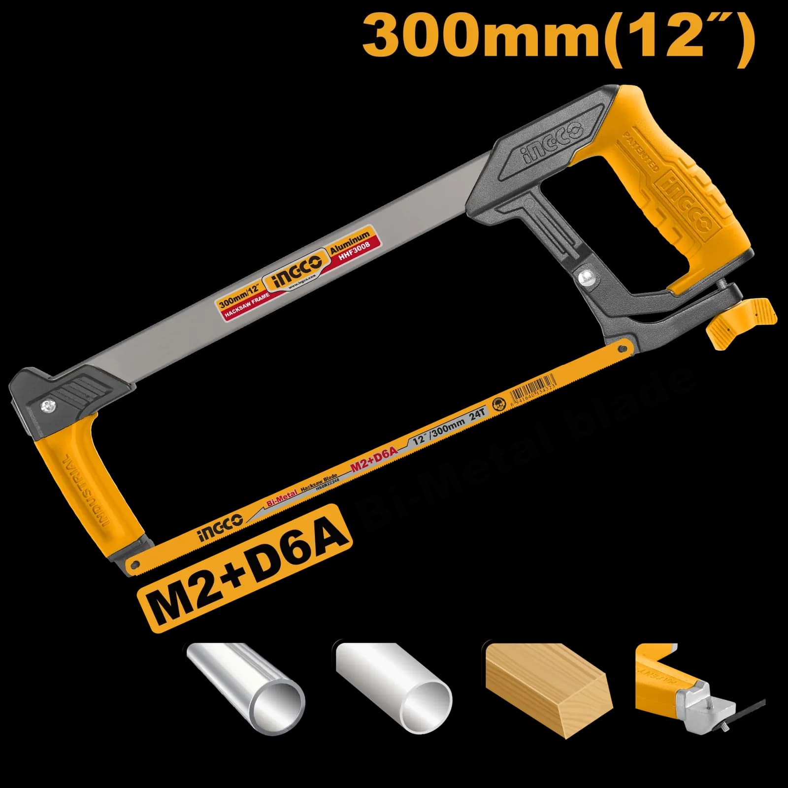 Ножовка по металлу HHF3008 INGCO INDUSTRIAL