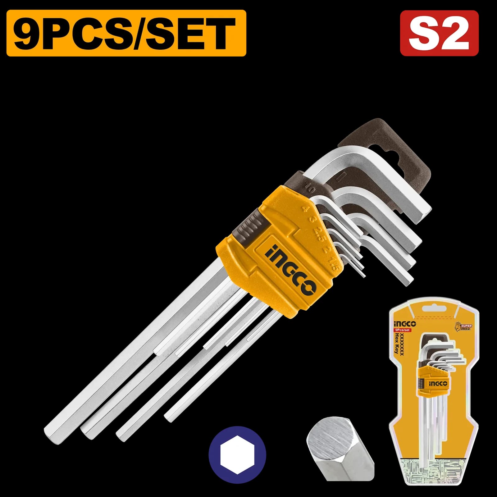 Набор шестигранников HEX HHK11091 INGCO INDUSTRIAL