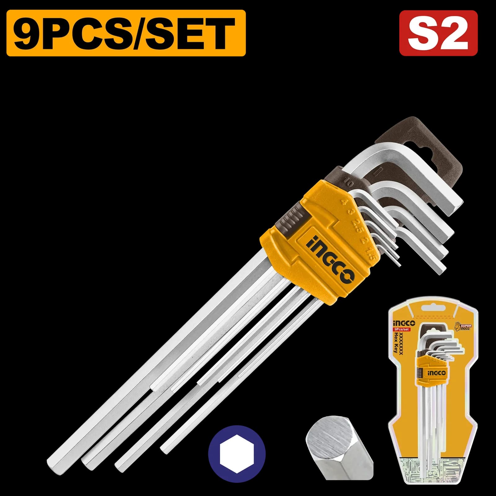 Набор шестигранников HEX HHK11092 INGCO INDUSTRIAL