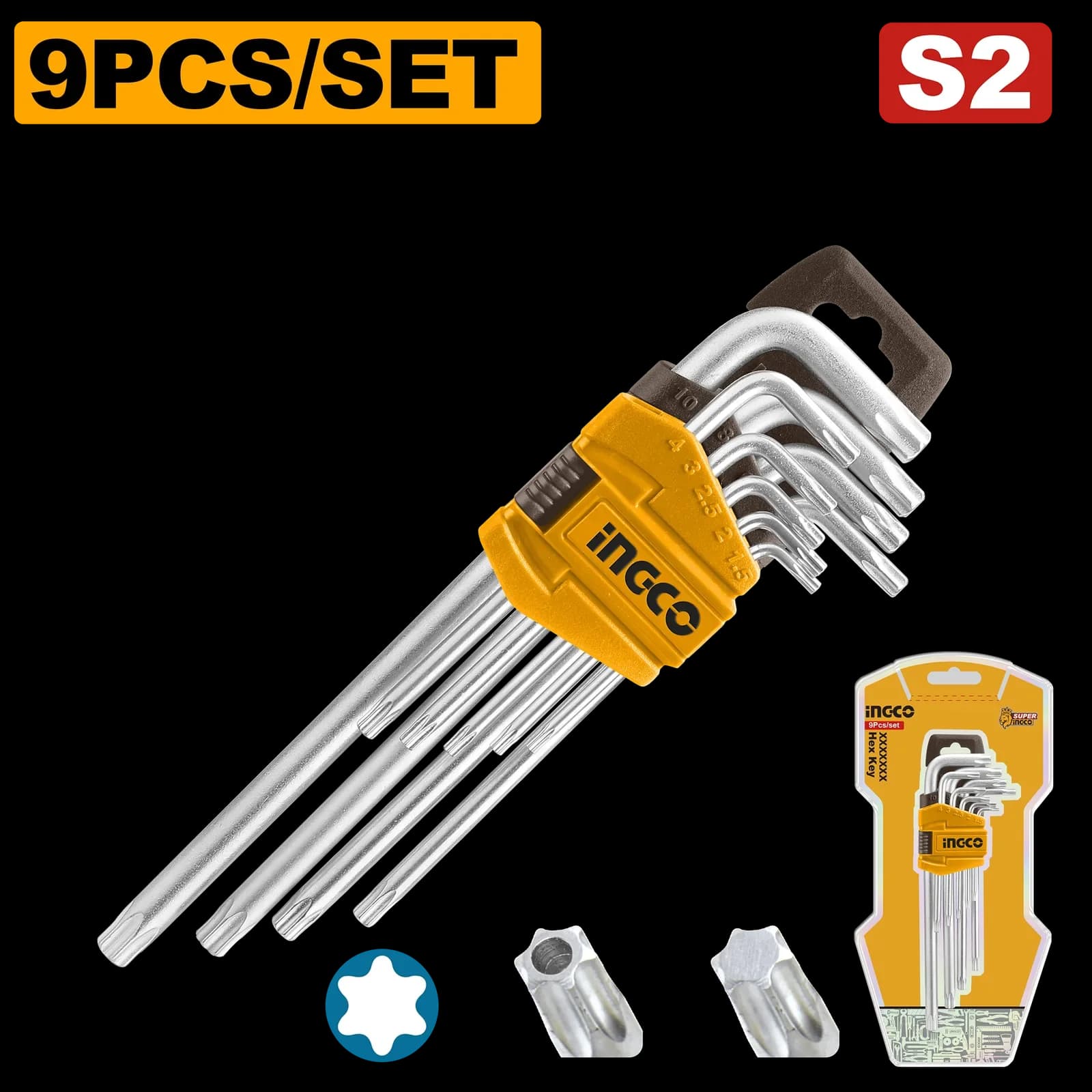 Набор шестигранников TORX HHK13091 INGCO INDUSTRIAL