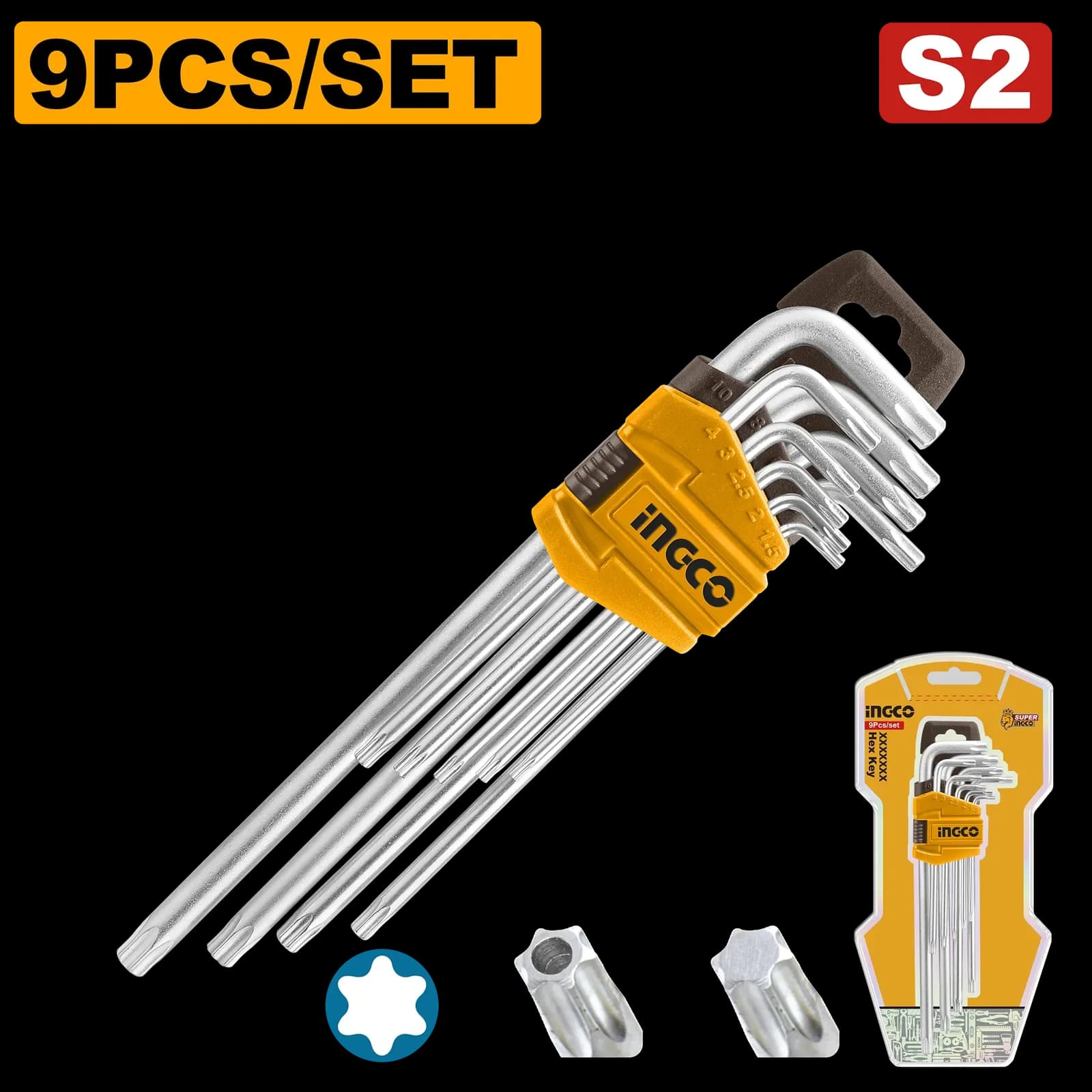 Набор шестигранников TORX HHK13092 INGCO INDUSTRIAL