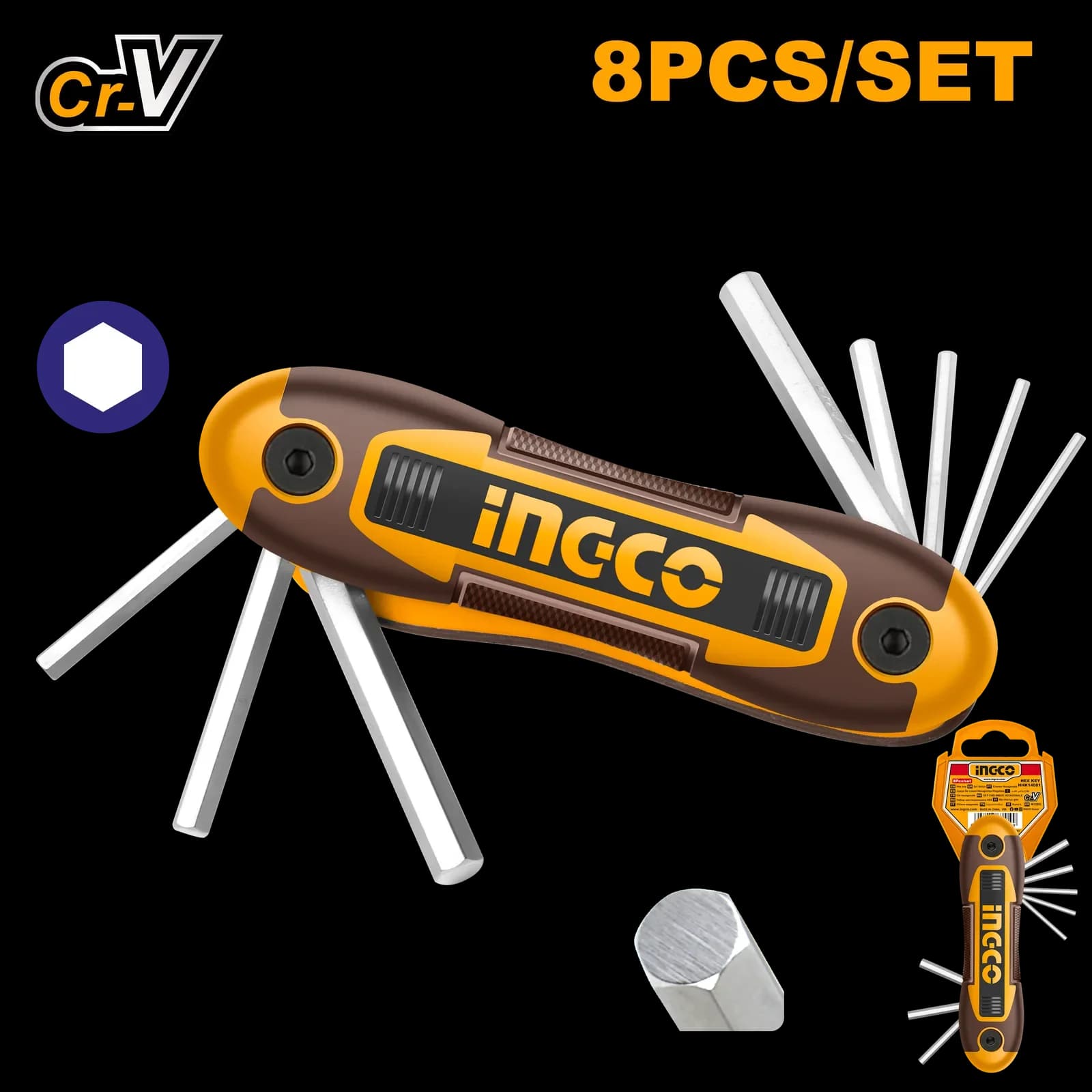 Набор шестигранников HEX HHK14081 INGCO INDUSTRIAL