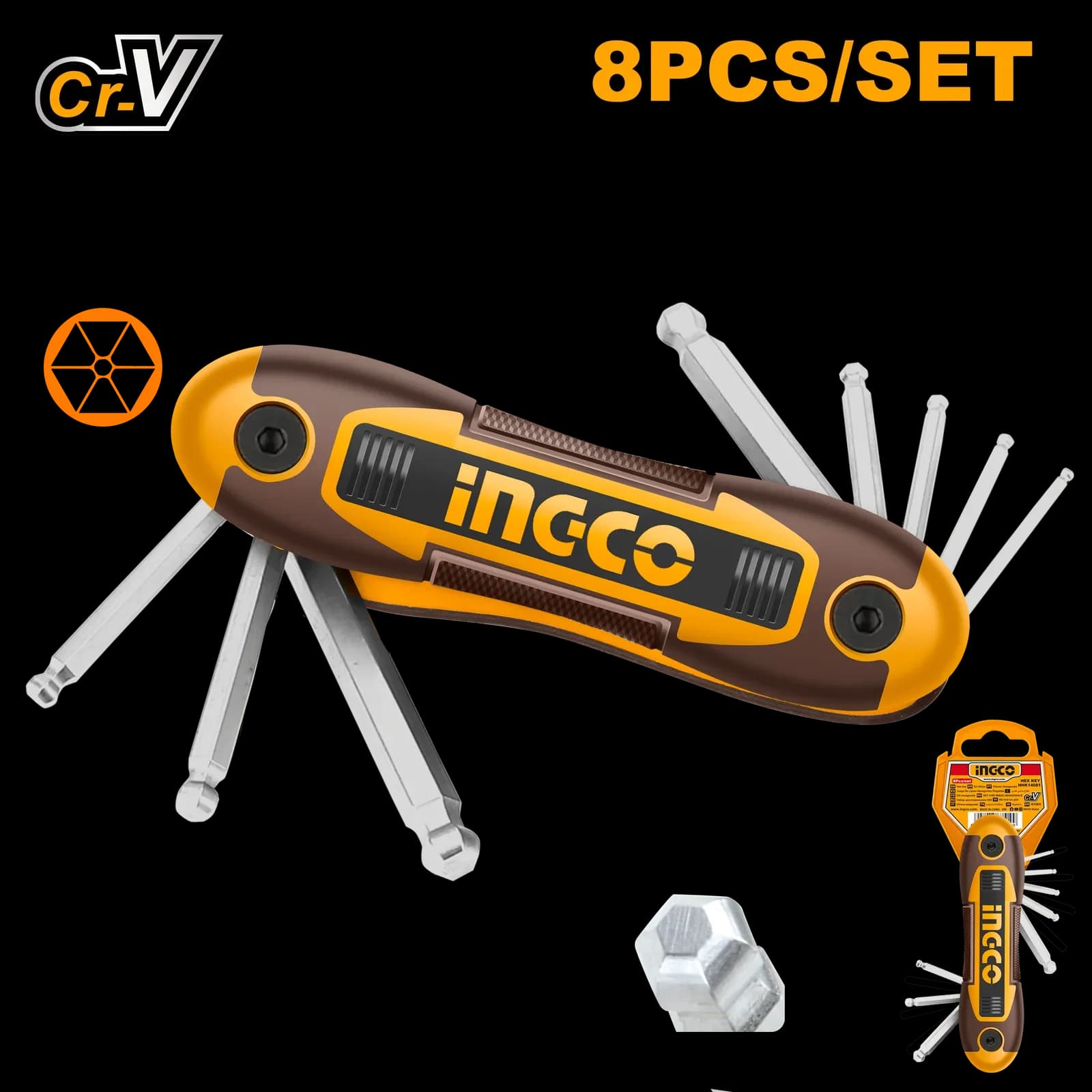 Набор шестигранников HEX HHK14082 INGCO INDUSTRIAL
