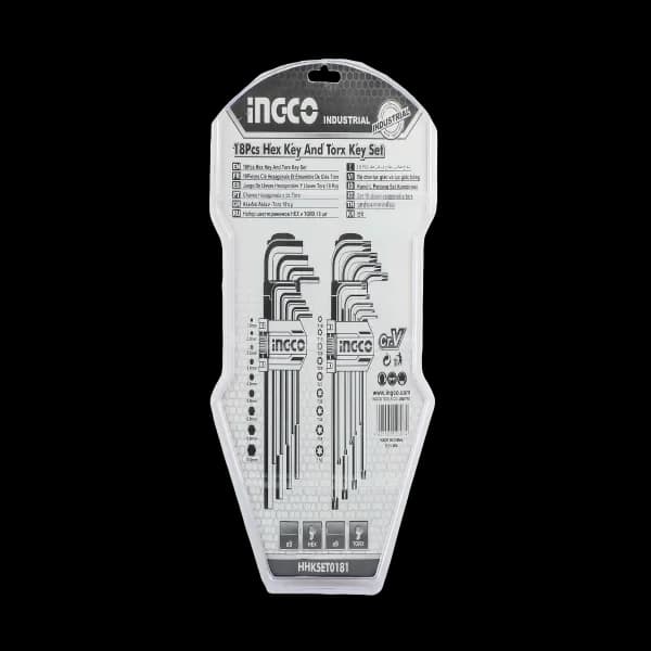 Набор шестигранников HEX и TORX HHKSET0181 INGCO, блистер INDUSTRIAL