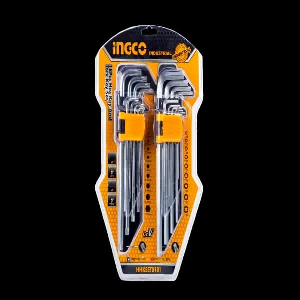 Набор шестигранников HEX и TORX HHKSET0181 INGCO, блистер INDUSTRIAL