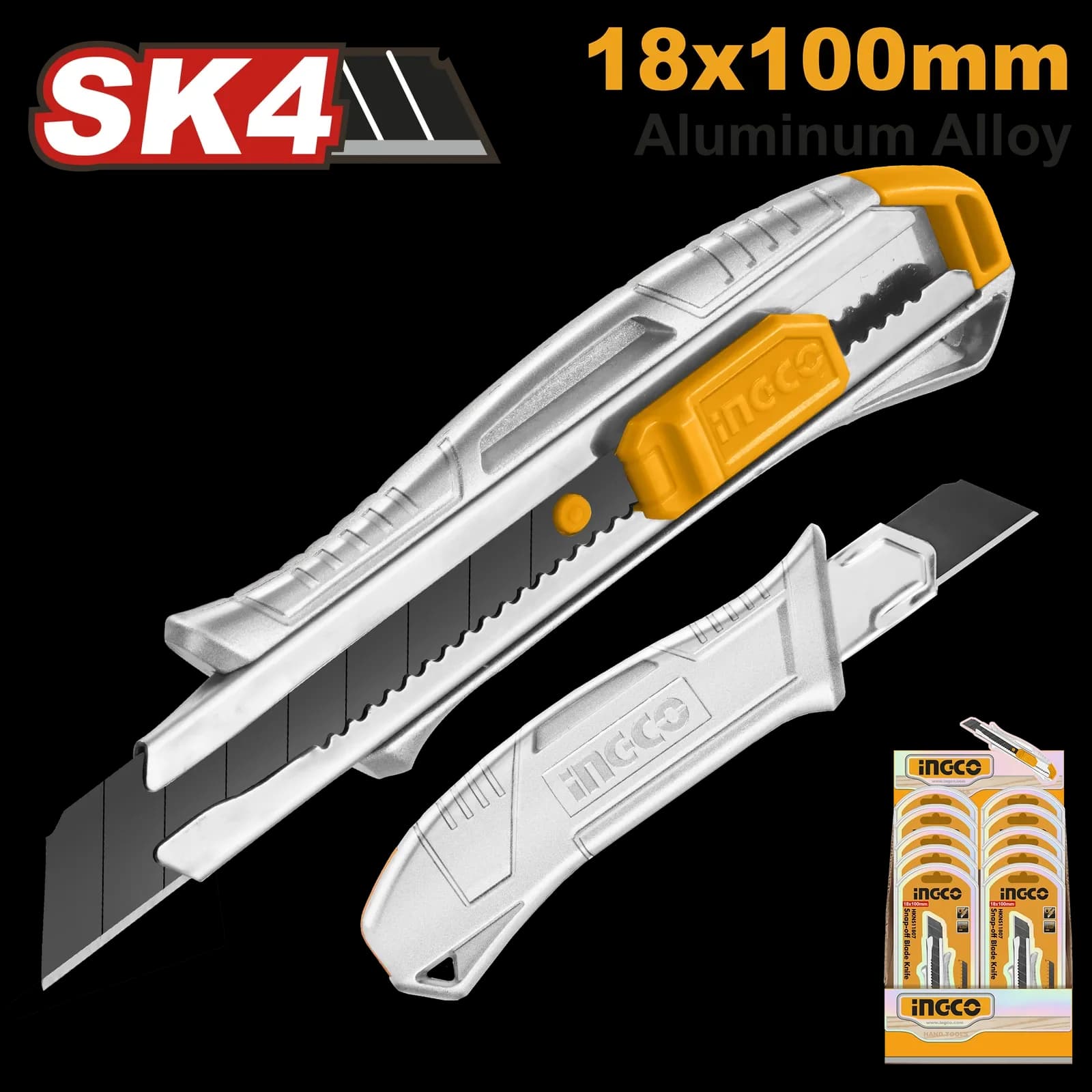 Нож канцелярский HKNS11807 INGCO SUPER