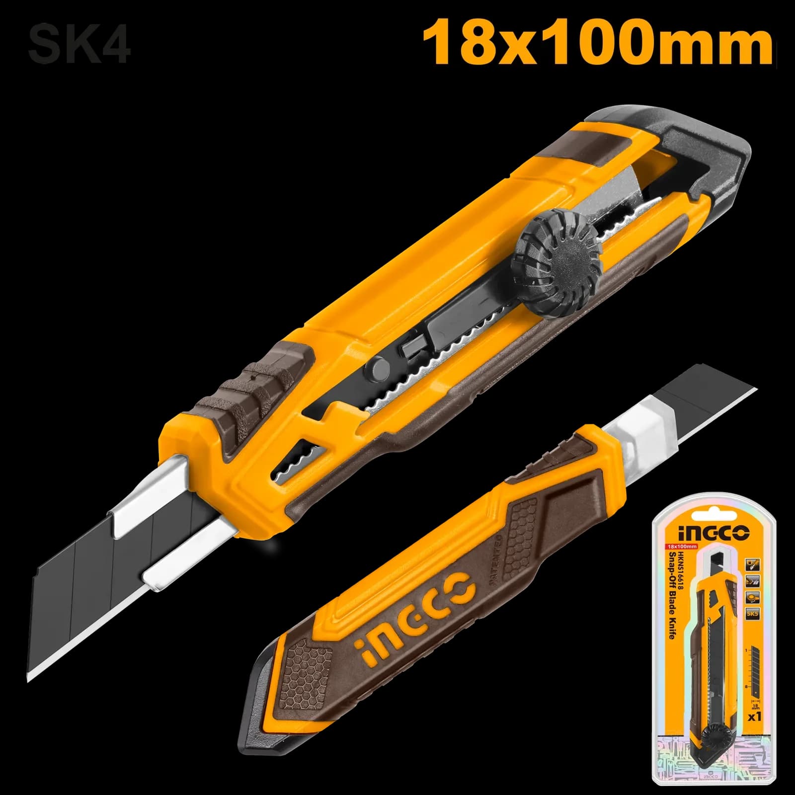Нож канцелярский HKNS16618 INGCO SUPER