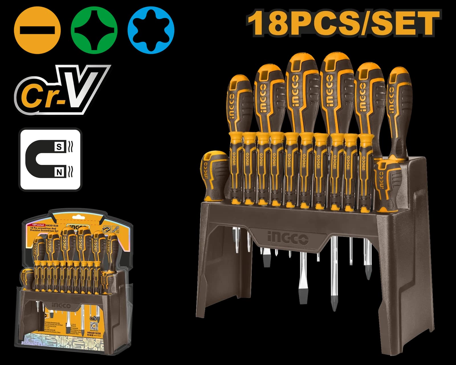 Набор отвёрток HKSD1828 INGCO INDUSTRIAL