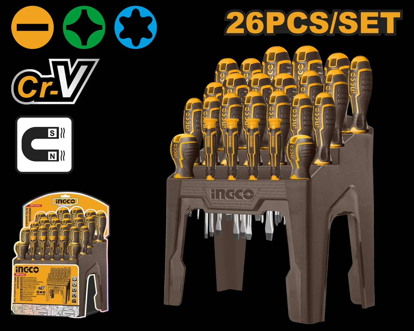 Набор отвёрток HKSD2628 INGCO INDUSTRIAL