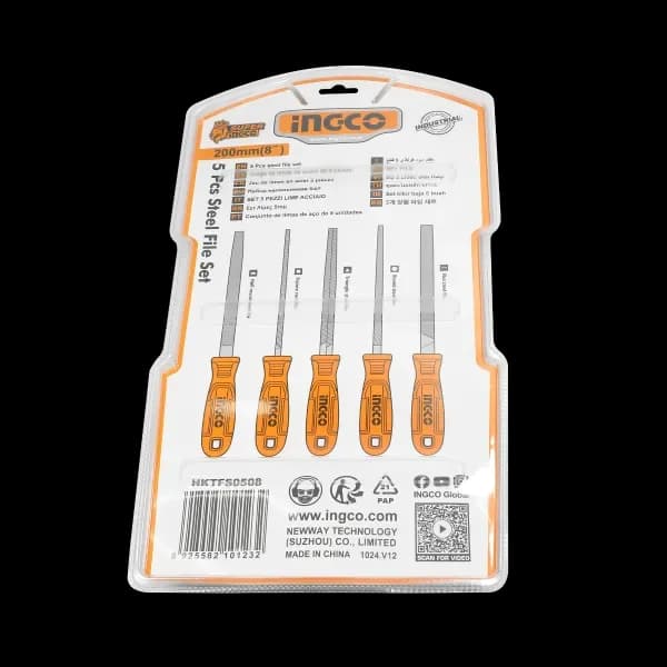 Набор напильников HKTFS0508 INGCO, блистер INDUSTRIAL