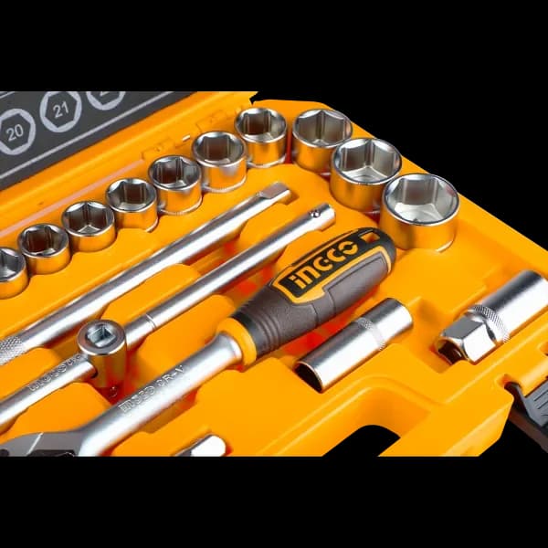 Набор головок с трещоткой HKTS12251 INGCO, кейс INDUSTRIAL