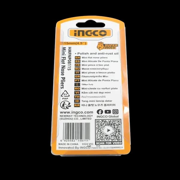 Мини-плоскогубцы HMFNP08115 INGCO, блистер SUPER
