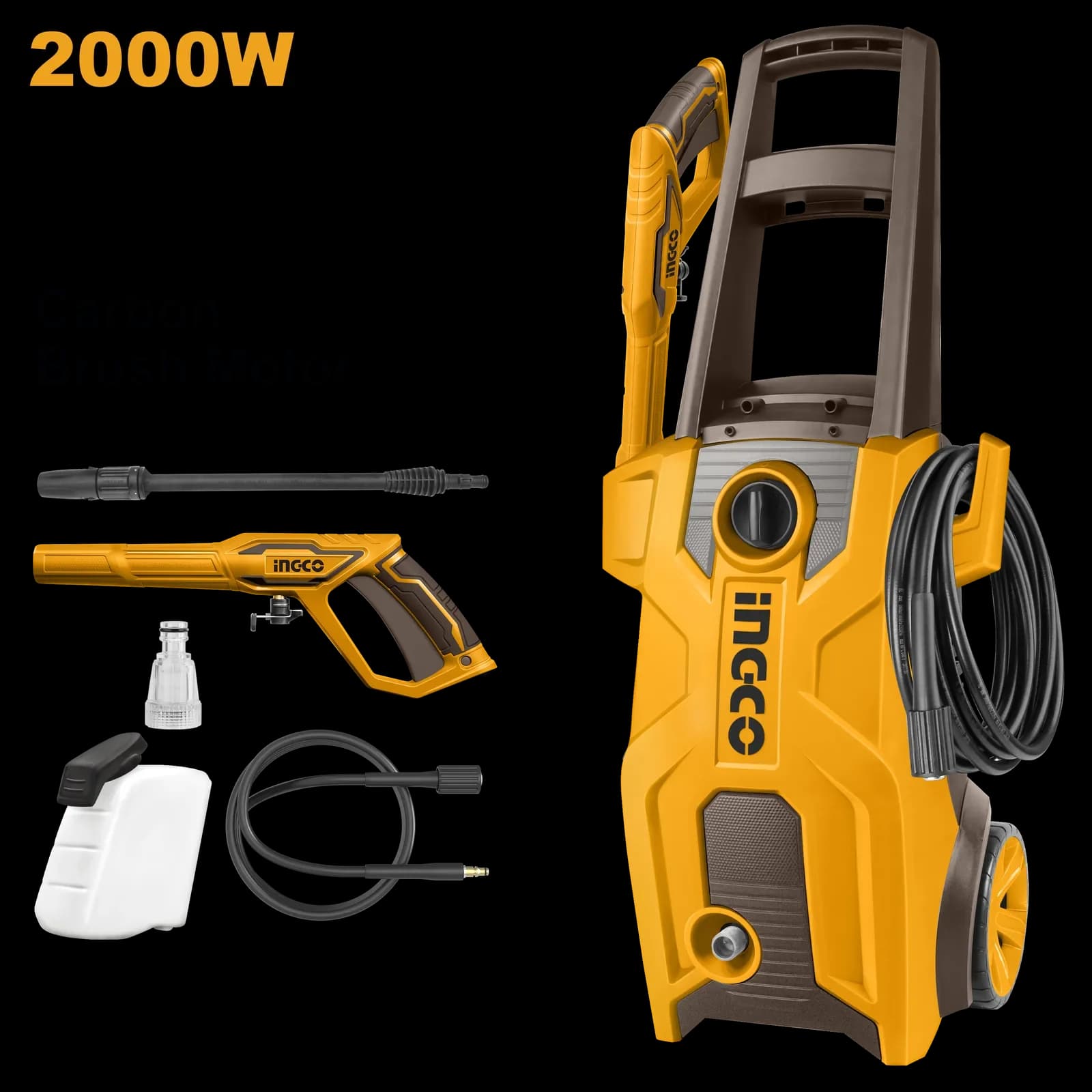 HPWR20018 Мойка высокого давления INGCO 160 Бар; 2000 Вт; 6 л/мин