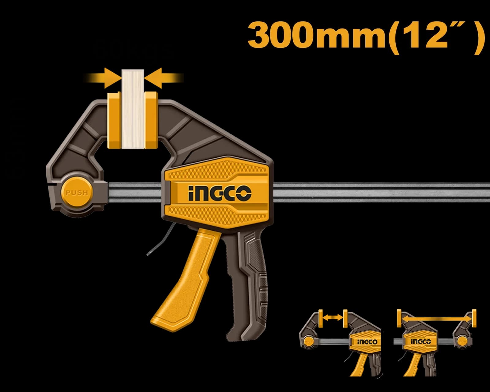 Струбцина быстрозажимная HQBC01602 INGCO INDUSTRIAL